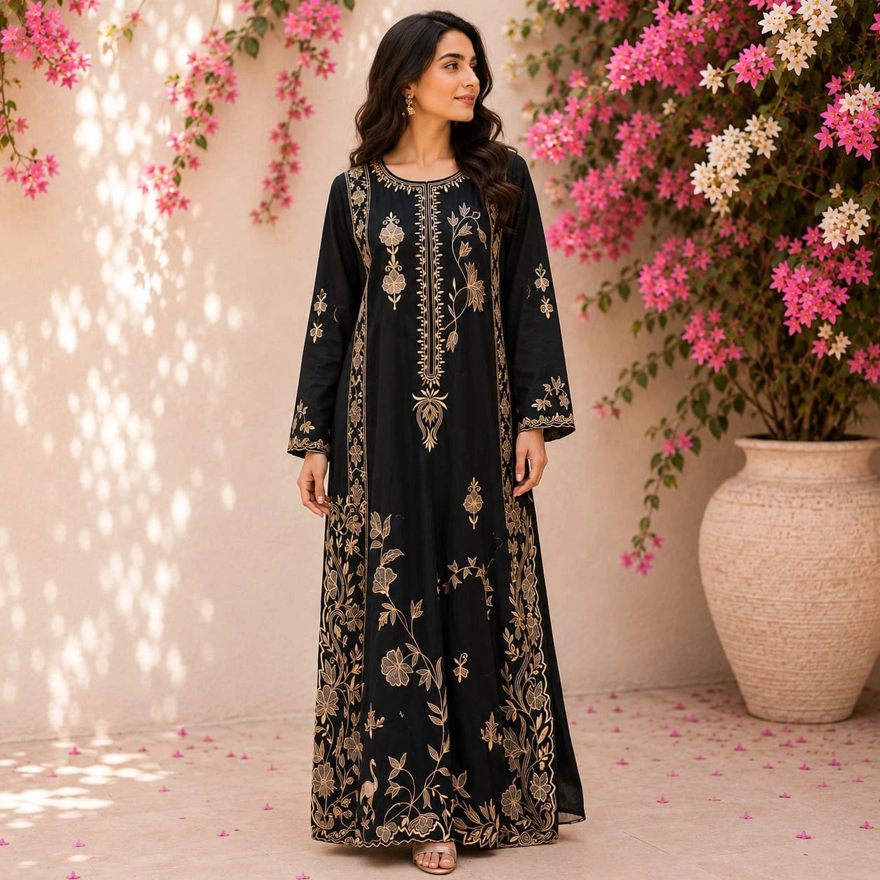 Embroidered kaftan