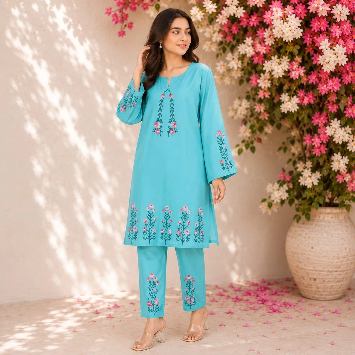 Embroidered co-ord set