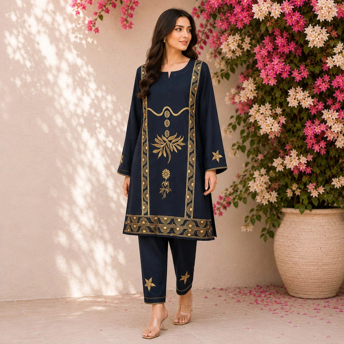 Embroidered co-ord set
