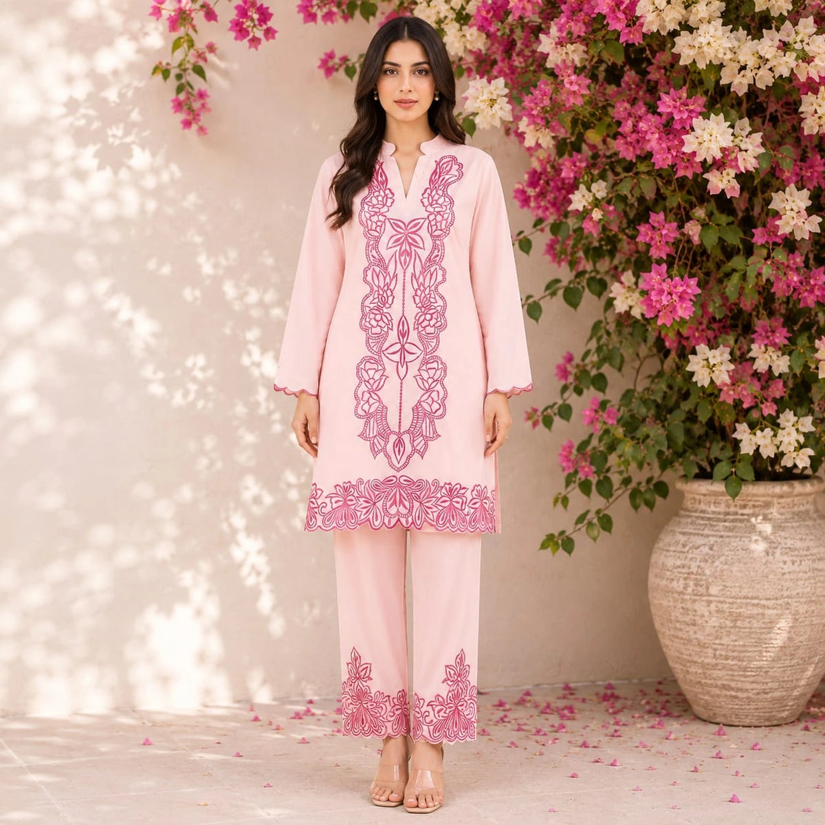 Embroidered co-ord set
