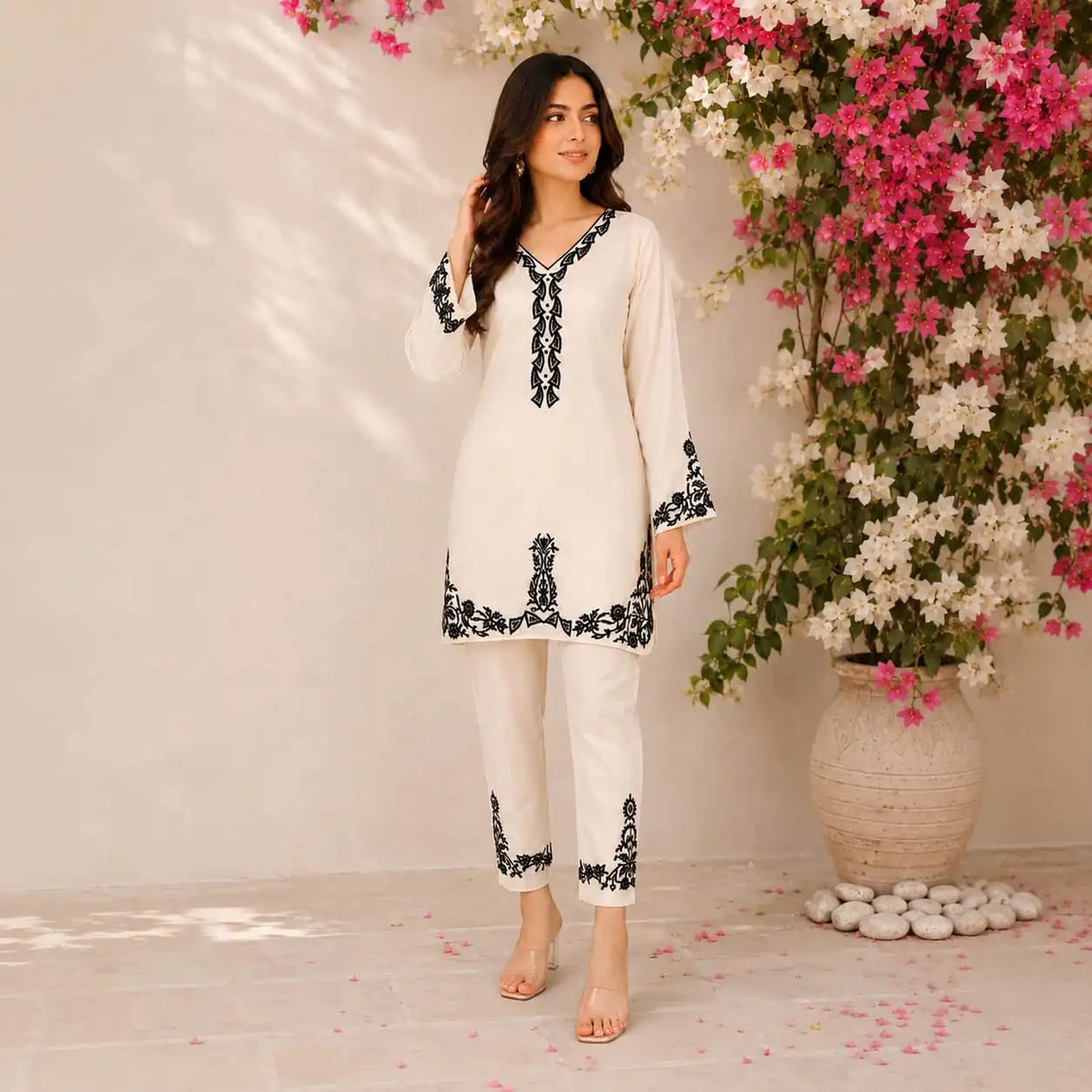 Embroidered co-ord set