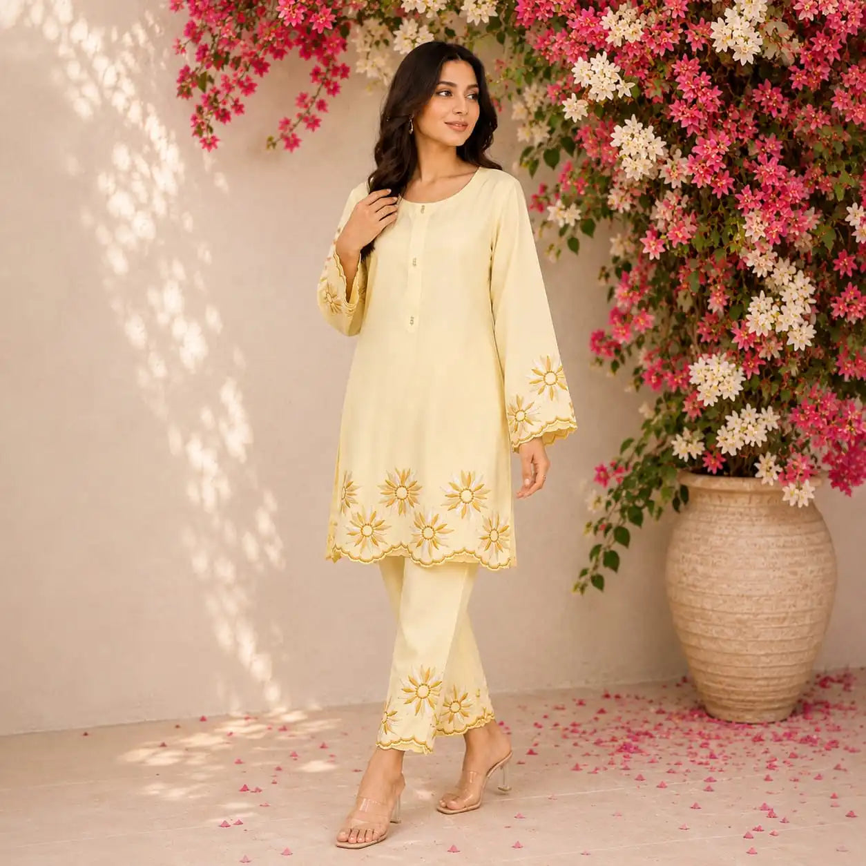 Embroidered co-ord set